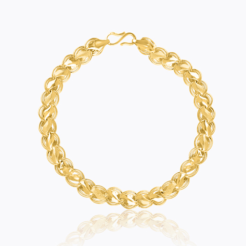 Lotus 22Kt Gold Men's bracelet