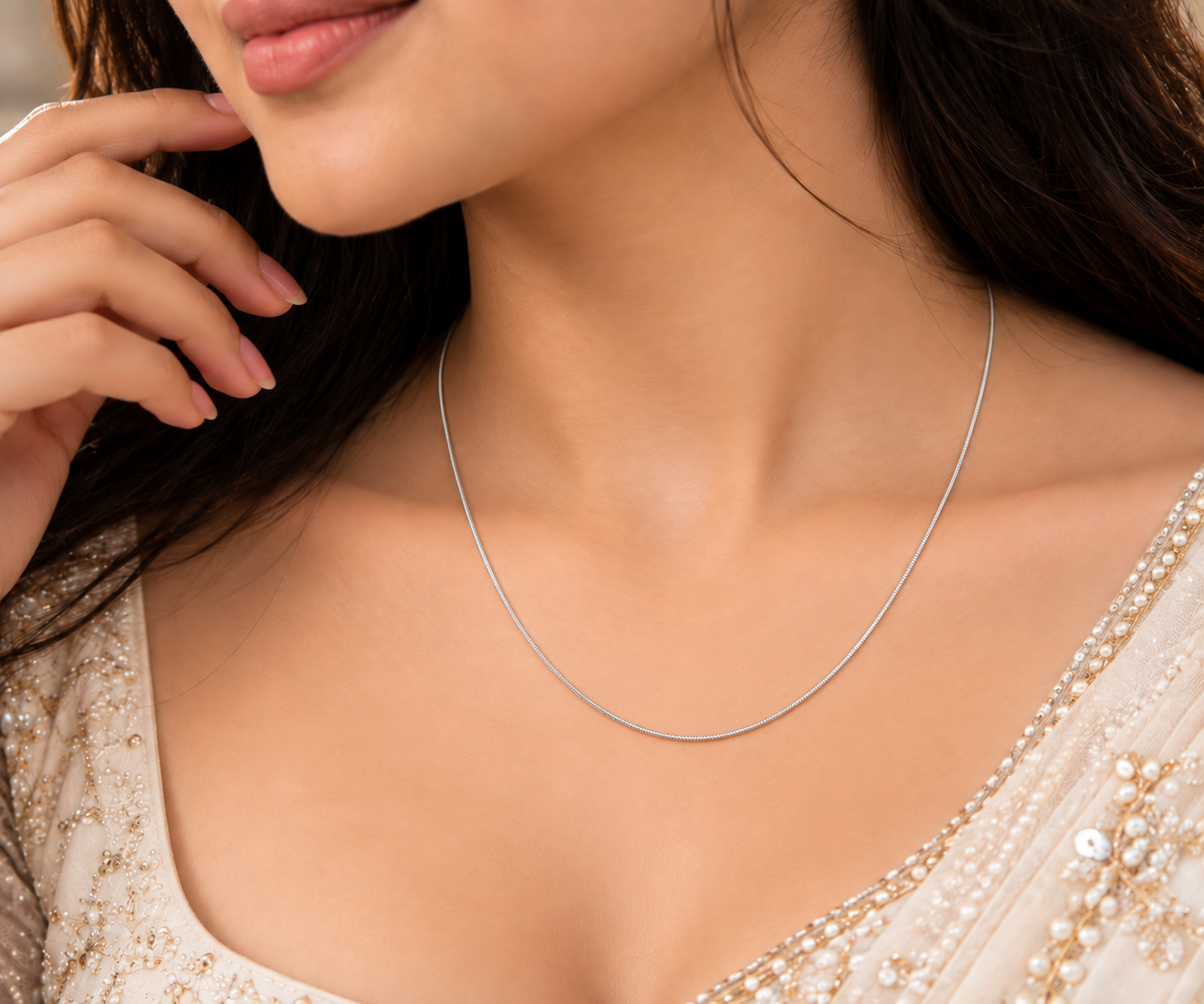 Elegant 925 Silver Snake Chain