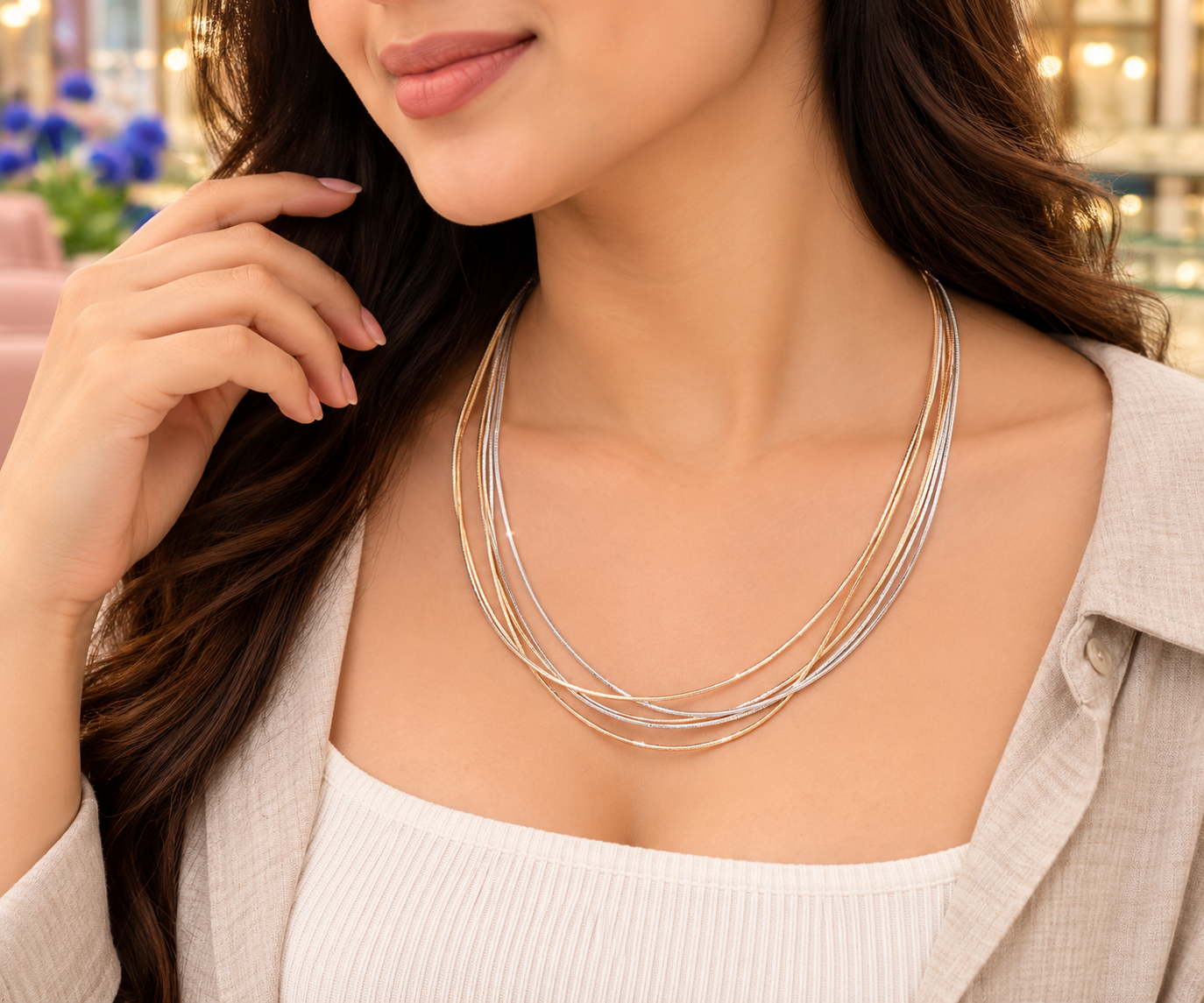 925 Sterling Silver Multi-Layer Chain