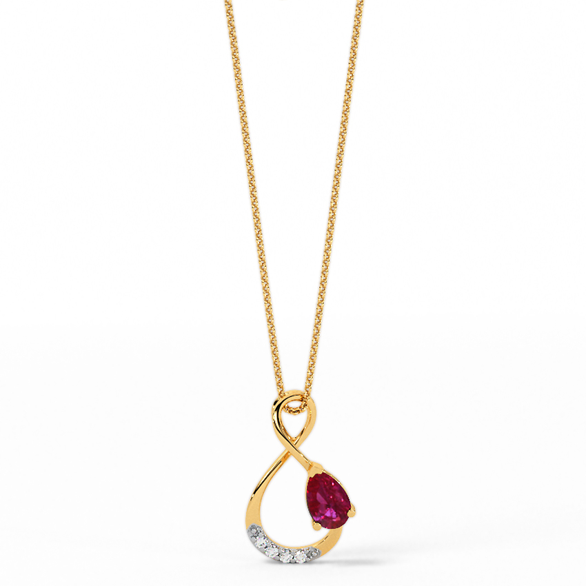 Sangria Infinity Gemstone Pendant